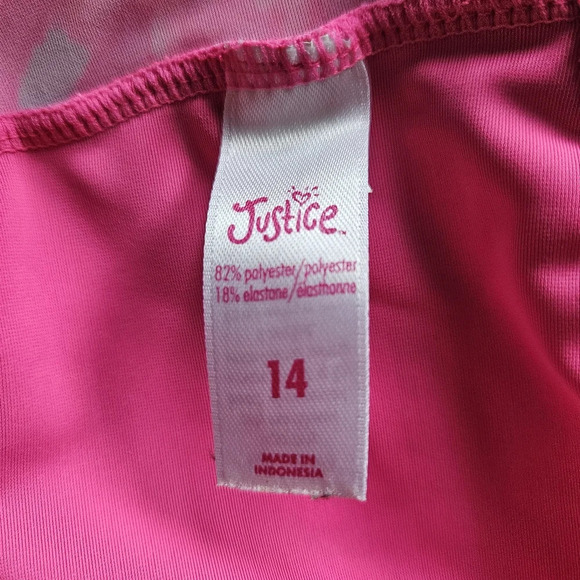 Justice Flip Sequin Tie Dye Tankini Size 14 - Picture 3 of 4